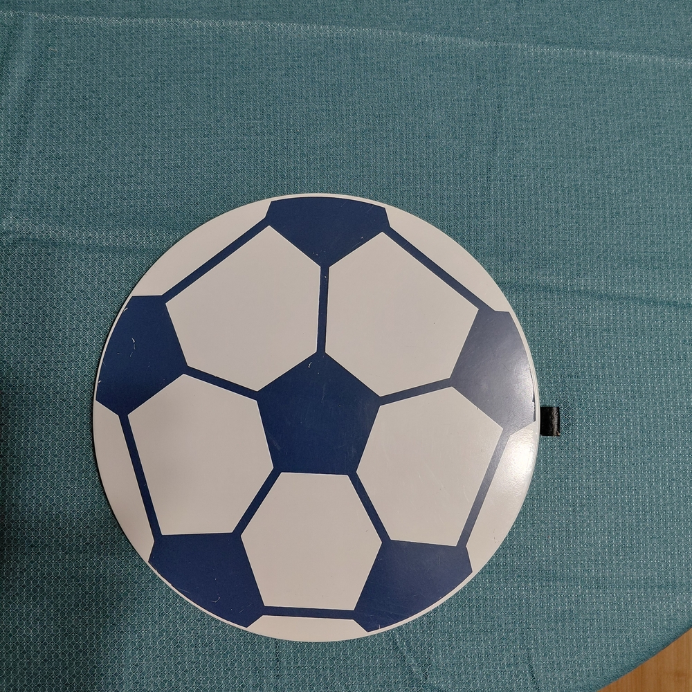 Soccer Wall Art Blue and White